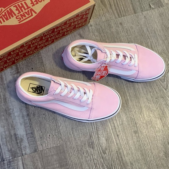 Vans old skool pink and white shoes sneakers - Picture 2 of 7
